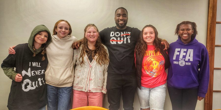 Student Council members with Duncan Kirkwood at SUNY Sullivan training.